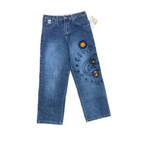 Y2K Vintage NWT Ecko Unltd Unlimited Women’s Jeans High Rise Embroidered Hiphop